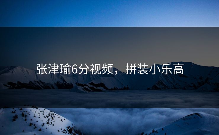 张津瑜6分视频，拼装小乐高